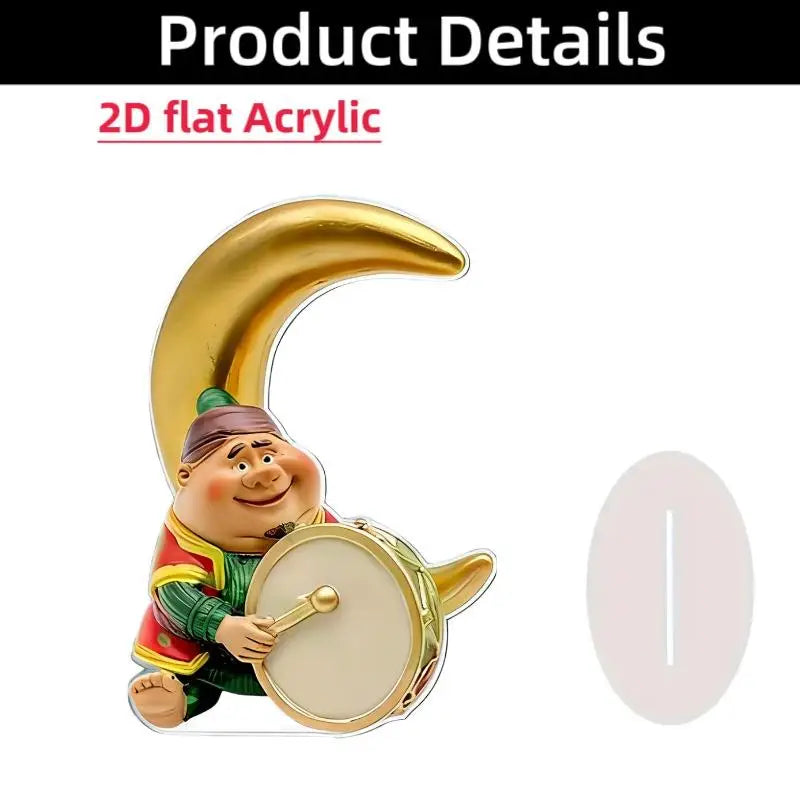 2D Acrylic Arabian Camel & Evil Eye Tree Desk Figurine