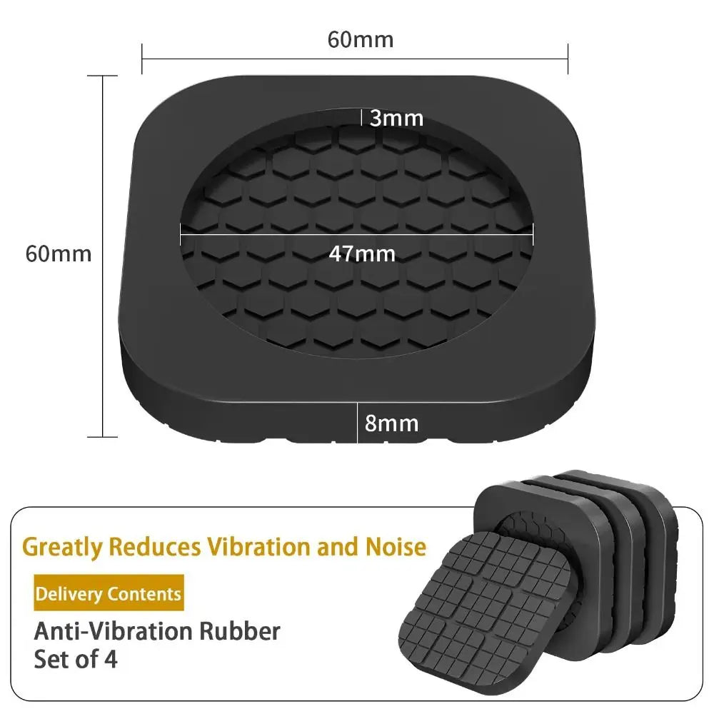 4Pcs Anti Slip Washer Anti Vibration Feet Pad Silent Dampers Heightening Washing Machine Foot Pad Shock-absorbing Oasis Select