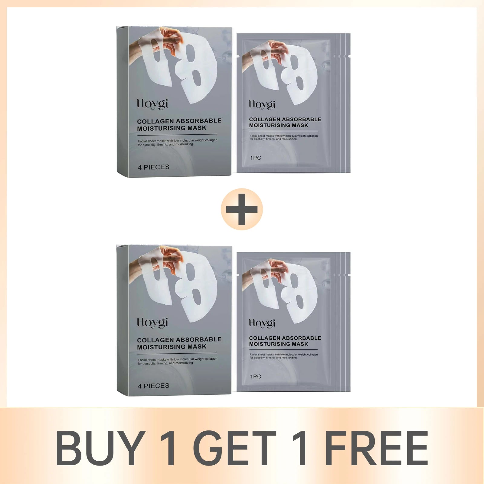 Hoygi Collagen Sheet Mask – Hydrating, Pore-Minimizing & Anti-Aging Collagen Sheet Mask Oasis Select Buy 1 Get 1 Free