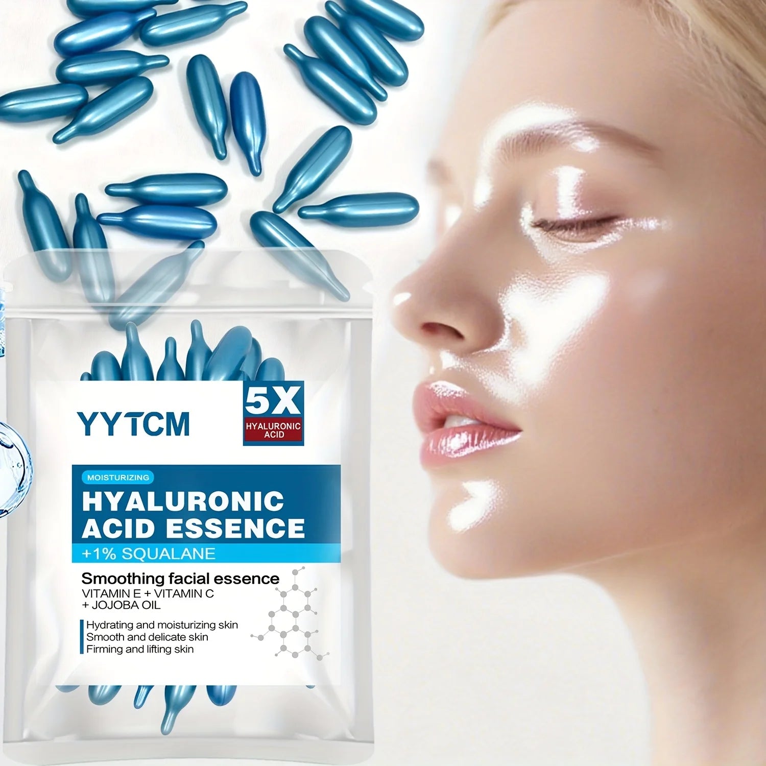 Hyaluronic acid deep moisturizing capsule essence, deep moisturizing and brightening skin essence (0.4gx30 capsules)/bag -1 bag Oasis Select
