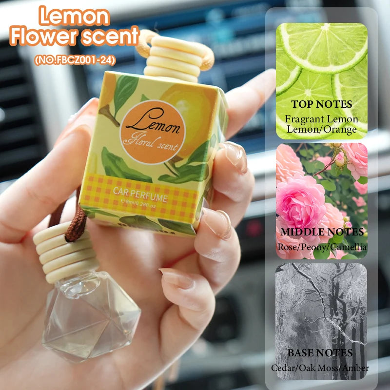 Woody Lemon Car & Home Air Freshener – Long-Lasting Scent Car Air Freshener Oasis Select Lemon Flower scent