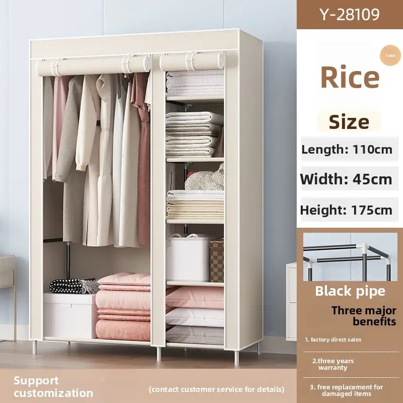 Multi-functional Simple wardrobe storage Firm and durable storage Stylish, simple and mical non-woven wardrobe Durable Oasis Select