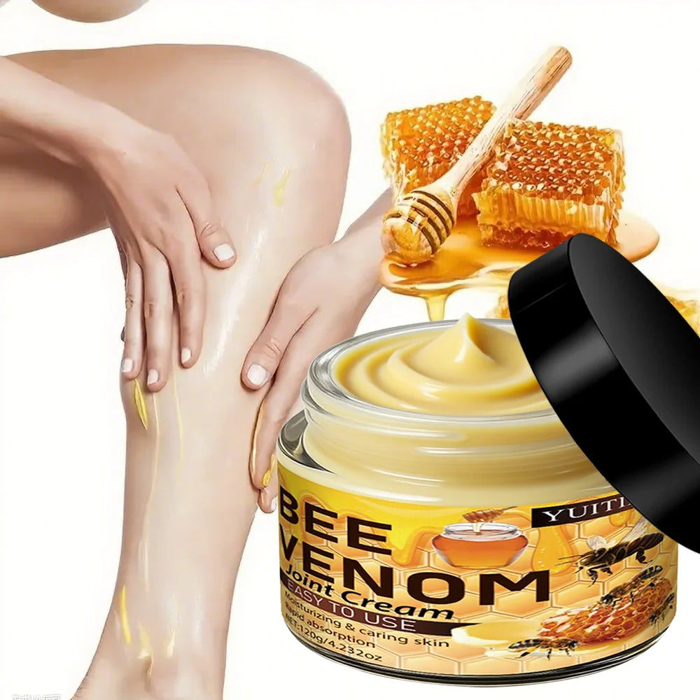 Bee Venom Joint Cream 120g - Moisturizes & Cares for All Joints & Skin, Light, Fast Absorption & Non-Sticky, Multi-Part Use Oasis Select