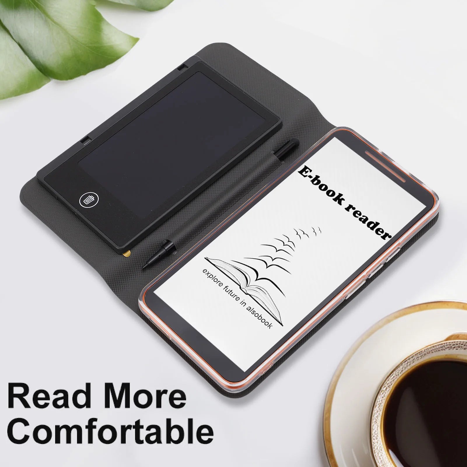 E Book Reader Electronic Book Reader 5.7 Inch WiFi Bluetooth Video and Music Player with Writing Pad Protective Case for Travel Oasis Select
