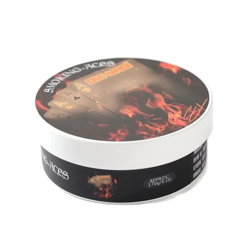 2026 New Arrival YAQI Smoking Aces Artisan Shaving Soap for Men 170g Luxury Moisturizing Beard Grooming Essentials Oasis Select