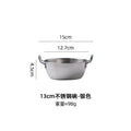 1pcs Stainless Steel Korean Style Pot Golden Sauce Dishes Appetizer Serving Dishes Sets Tray Spice Plates Kitchen Tableware Oasis Select silver-S
