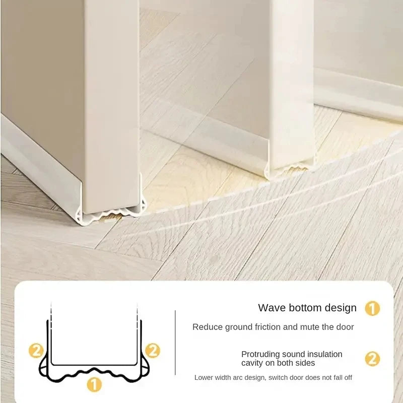 Adjustable Door Bottom Seal Strip Weather Strip Under Door Draft Stopper Thicker Anti-Cold Gap Blocker Sealing Weather Strip Oasis Select