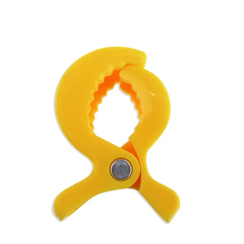 1-4PCs Baby Colorful Car Seat Accessories Plastic Pushchair Toy Clip Pram Stroller Peg To Hook Cover Blanket Mosquito Net Clips Oasis Select Yellow 1pcs