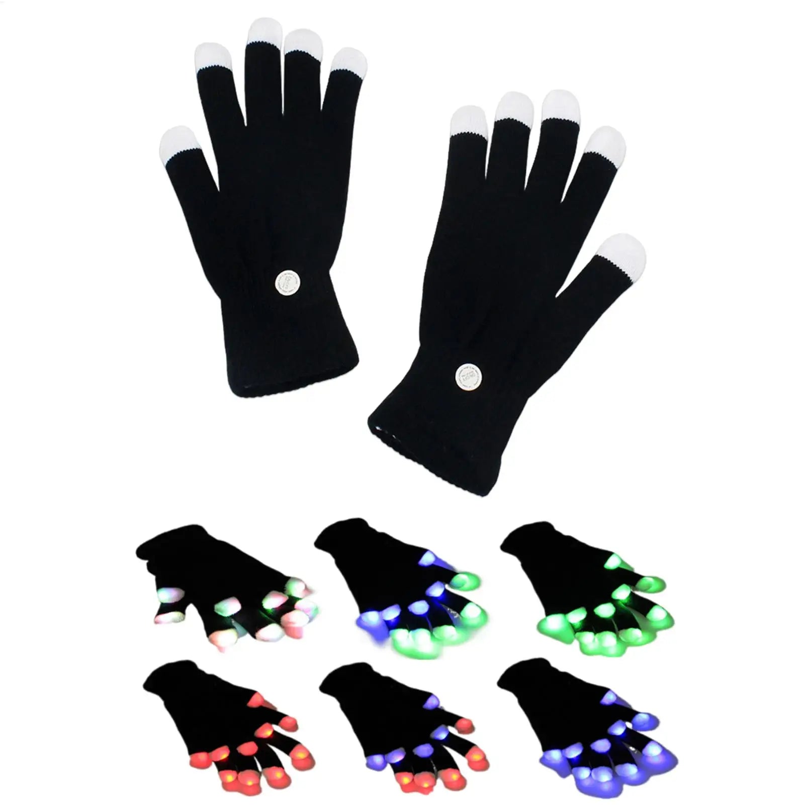 LED Gloves Adjustable 7-Colors Cool Tools LED Gloves for Boys for Performance Christmas Boy Stocking Stuffers Dad Girls Teen Oasis Select