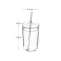 450ML Transparent Glass Iced Coffee Cup Ins Style Clear Glass with Lid and Straw Tea Cup Beer Juice Milk Water Cup Drinkware Oasis Select 1pc 450ml