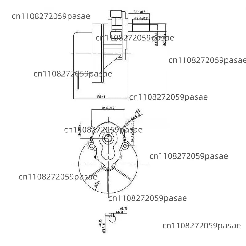 24V 200W Brushed DC Gear Motor with Joystick Controller
