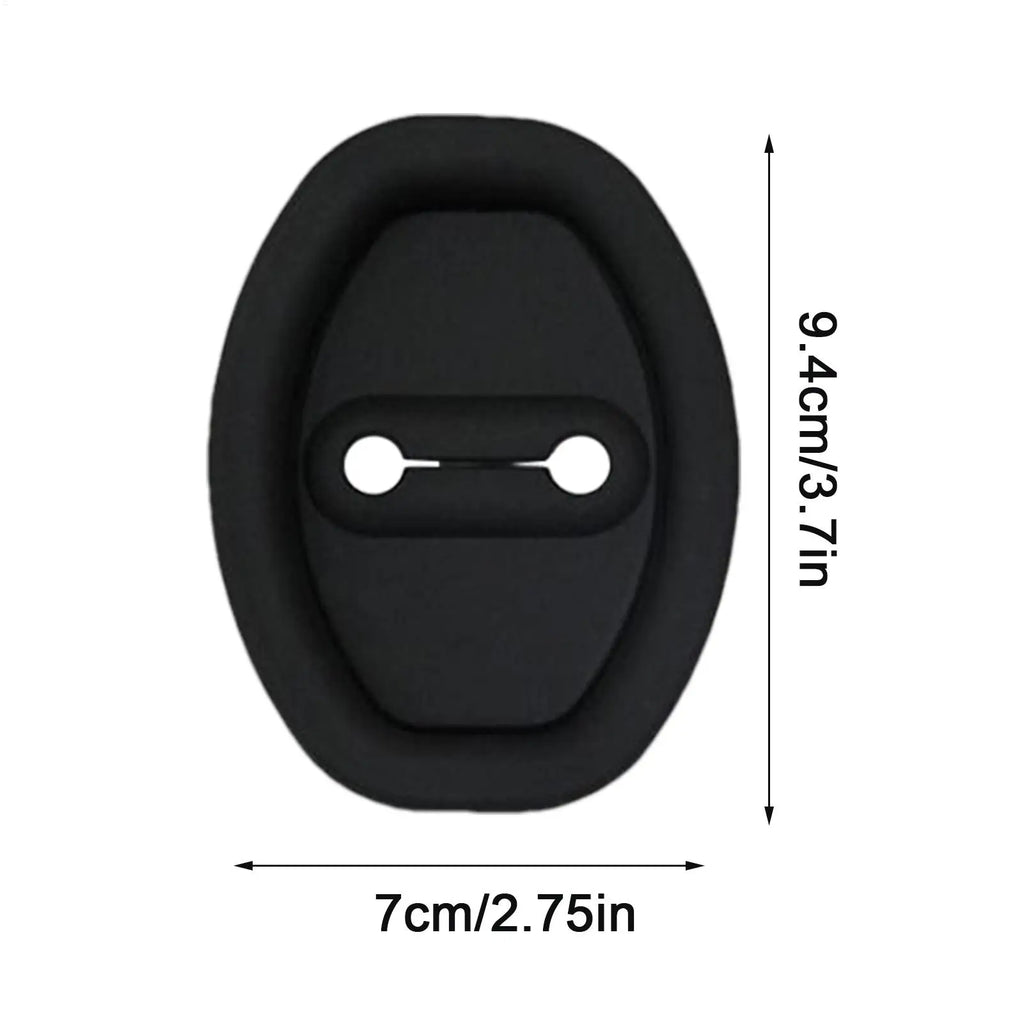 Car Door Latch Silicone Pad 4pcs Door Lock Cover Adhesive Latch Protector for Car All-Round Protective Vehicle Latch Cover Oasis Select