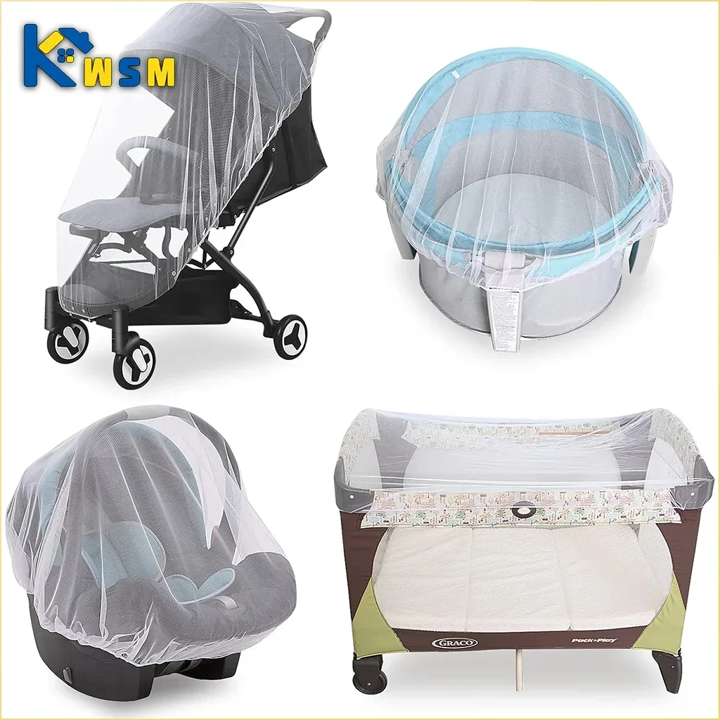 Baby Mosquito Net for Stroller Reusable Bug Net for Stroller Portable Mini Crib Portable & Durable Baby Insect Netting Oasis Select