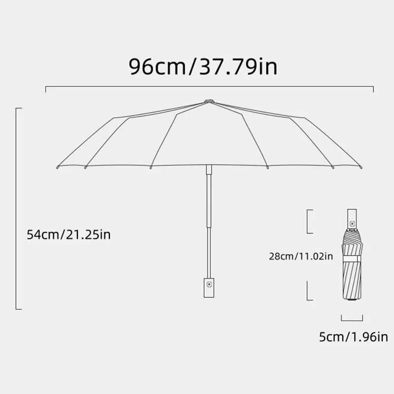 Travel umbrella fashion large heavy-duty windproof and waterproof umbrella fully automatic opening and closing sunshade umbrella Oasis Select