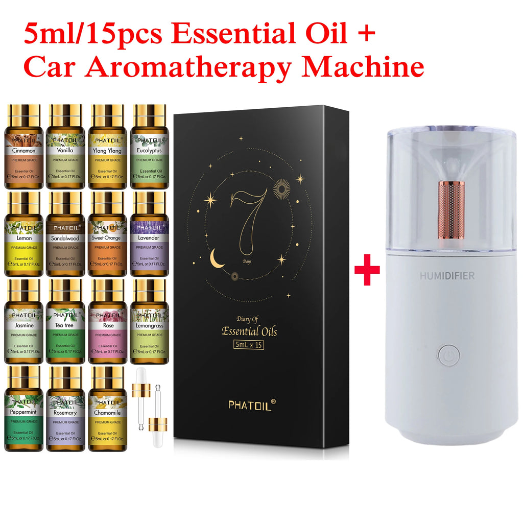 PHATOIL 15-Piece Pure Essential Oils Set – Aromatherapy Gift