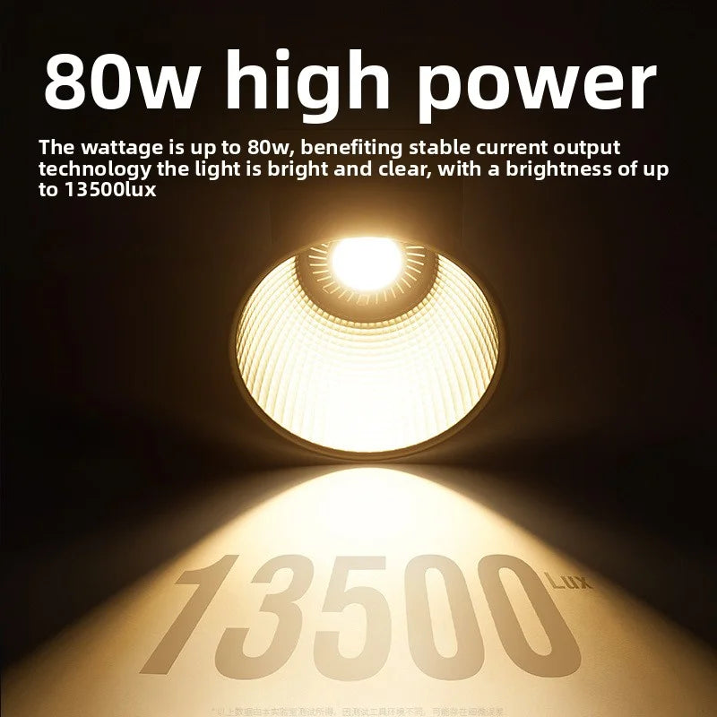SHINEKNOT 80W COB LED Fill Light – Dimmable Portable Video Lamp