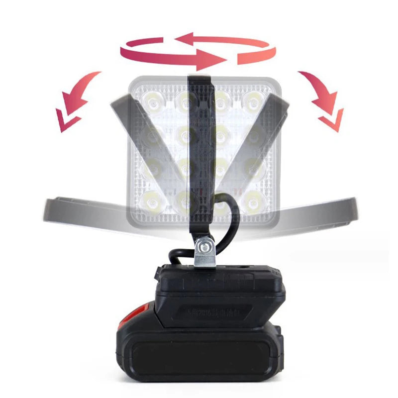 For Mak 18V Li-ion Battery LED Work Light 3/4 Inch Flashlight Portable Emergency Flood Lamp Camping Lamp Oasis Select