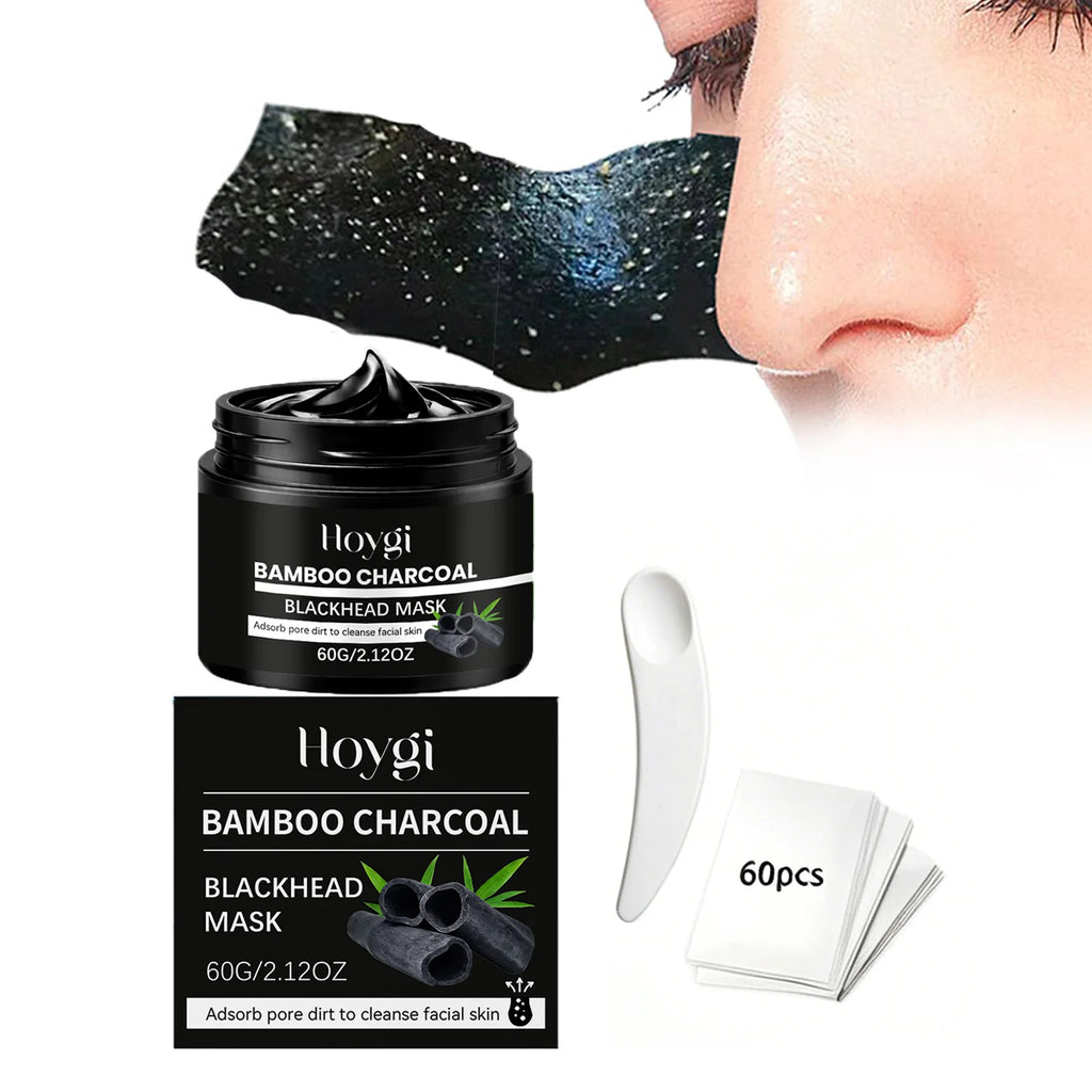 Bamboo Charcoal Blackhead Mask Peel Off Pore Cleansing Nose Mask for Deep Dirt Oil Removal Blackhead Cleansing Skincare Oasis Select