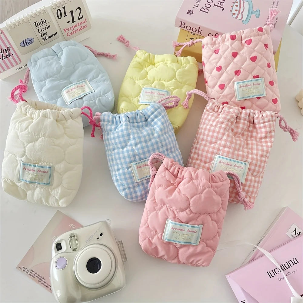 Cute Drawstring Makeup Bag, Camera CCD Polaroid Storage Bag, Travel Portable Toiletry Bag, Handbag Oasis Select