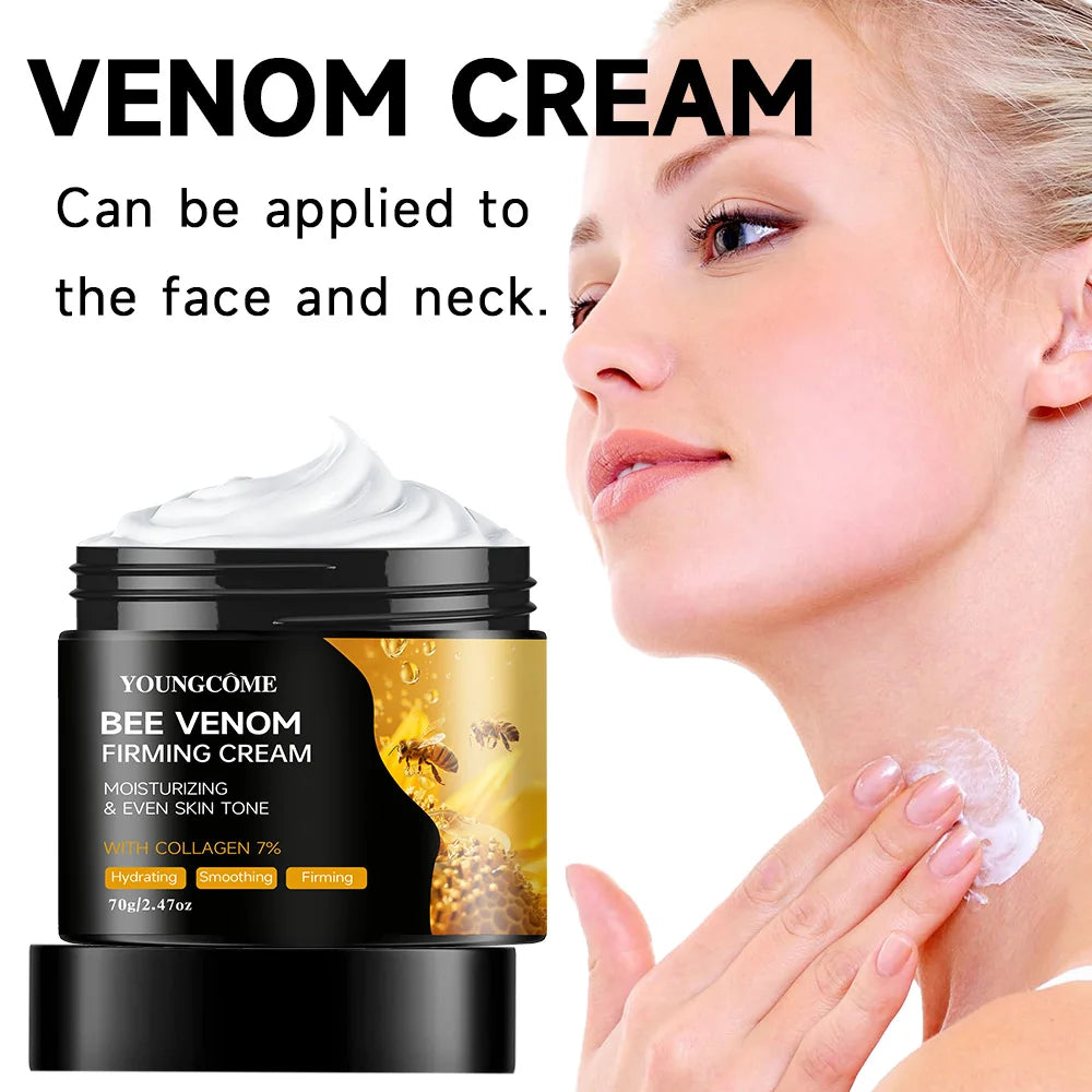 Premium Bee Venom Cream Face Neck Collagen Boost Skin Firming Lifting Natural Hydrating Moisturizer Non Greasy Gentle Care Impro Oasis Select