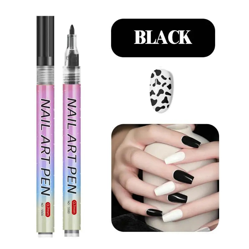 1/12Pc DIY Colorful Nail Art Graffiti Pen Nail DIY Quick-drying Dot Flowers Liner Pen 3D Effect Nail Art Graffiti Pen Nail Tools Oasis Select A3