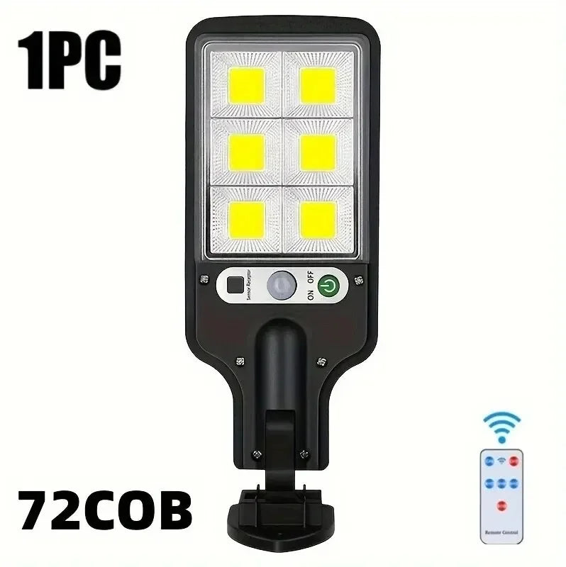 72/108COB Solar Lights Outdoor With 3 Mode Waterproof Motion Sensor Security Lighting LED Wall Street Lamp for Garden Patio Path Oasis Select JX616-B