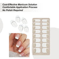Semi Cured Gel Nail Strips French Gel Sticker Nails No Damage Manicure Supplies for Women Wife Ladies Girls Beauty Lovers Oasis Select CN 01