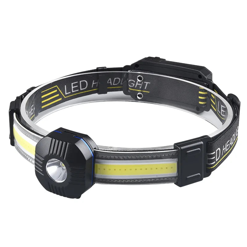 COB Strong Light Headlamp Rechargeable Portable Head Torch For Fishing Outdoor Riding Camping 10 Lighting Modes Head Flashlight Oasis Select KXK101