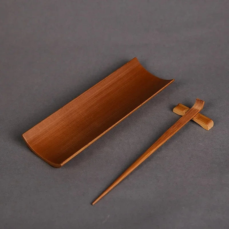 Japanese Bamboo Tea Kit Portable Tea Pliers Spoon Needle Exquisite Handmade Ceremony Tools for Daily Use Oasis Select