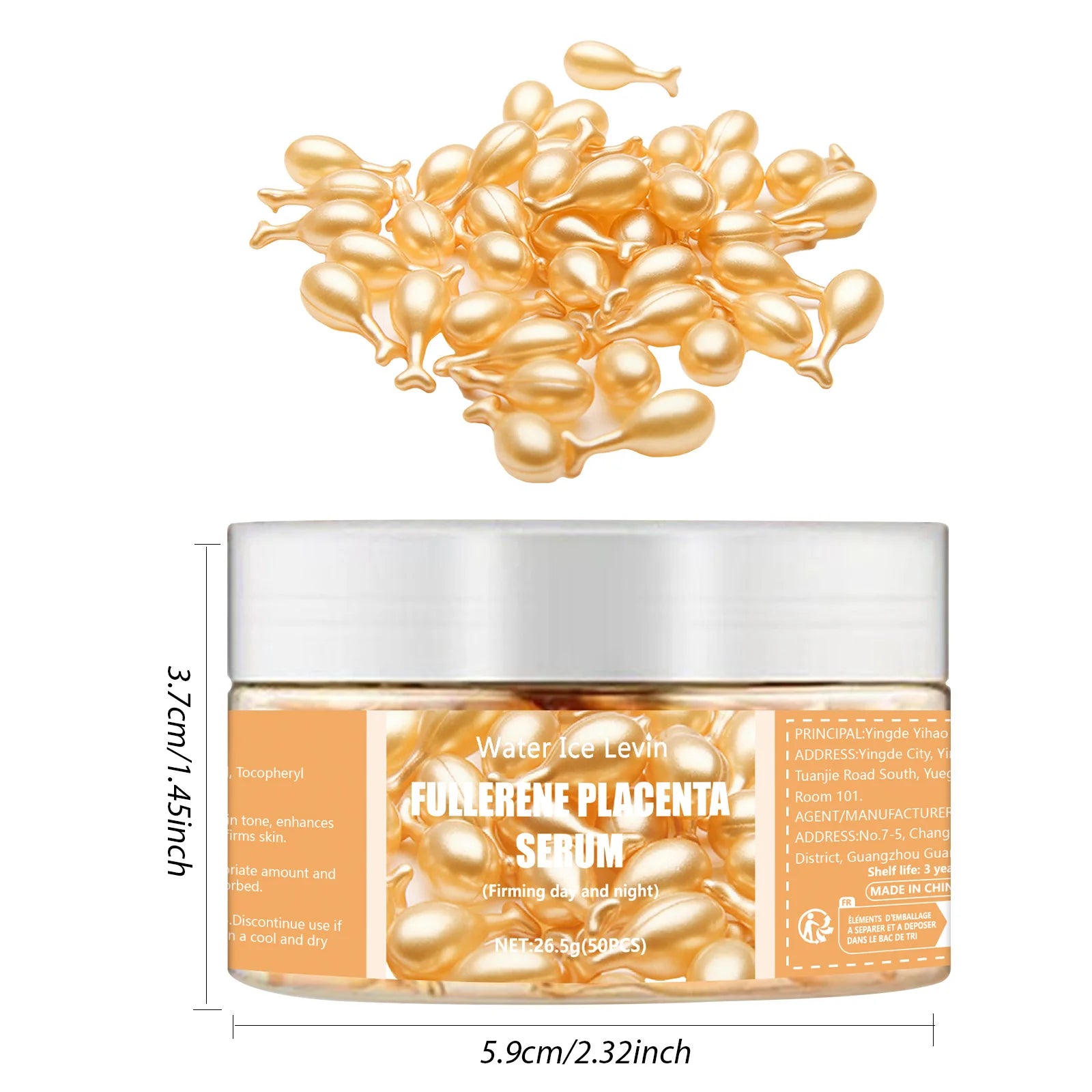 50 Fullerene Essence Capsules Collagen Capsules Facial Care Essence Anti-Wrinkle Anti-Acne Firming Whitening Hyaluronic Acid Essence Skin Care New Model Oasis Select
