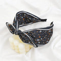 Floral Paisley Bohemian Rabbit Ear Headband | Stretchy Bohemian Headband Oasis Select Black