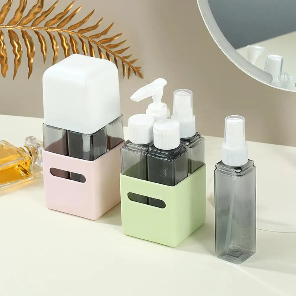 4-in-1 Refillable Travel Bottles 60ml – TSA-Approved Set Travel Dispenser Set Oasis Select
