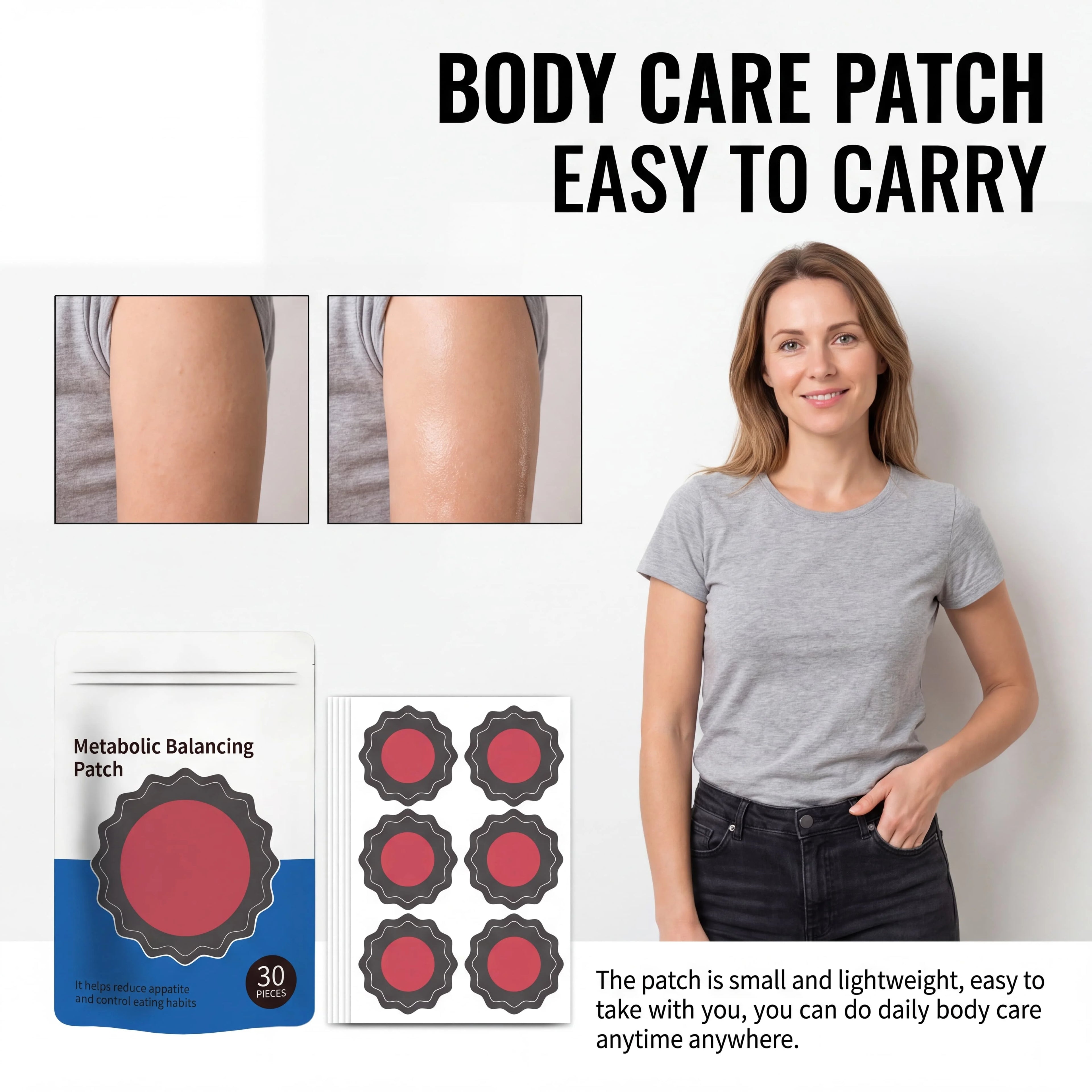 Body Care Patch Protects and Nourishes Skin Lightweight Moisturizing Highlights Body Contours Breathable Care Patches Oasis Select