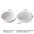 Cement Mold Modern Diy Silicone Mold Candle Making Mold Simple For Personal Creation Handcraft Projects Handcraft Studio Oasis Select White-15.3x15.3x5 cm