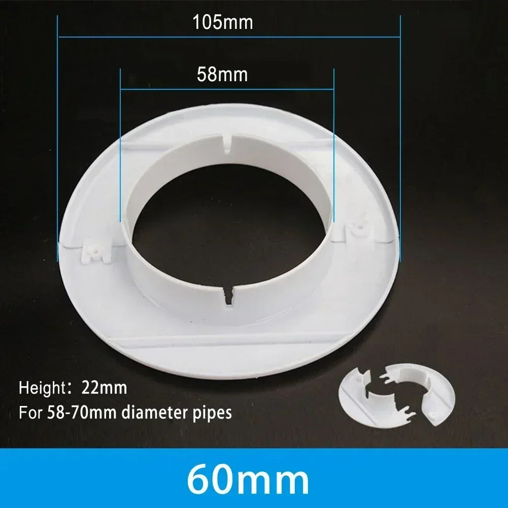 1pc Plastic Air Conditioning Pipes Wall Decorative Cover Cable Entry Cable Passage 40mm 50mm 55mm 60mm 70mm 80mm Hole Cover Oasis Select 60mm