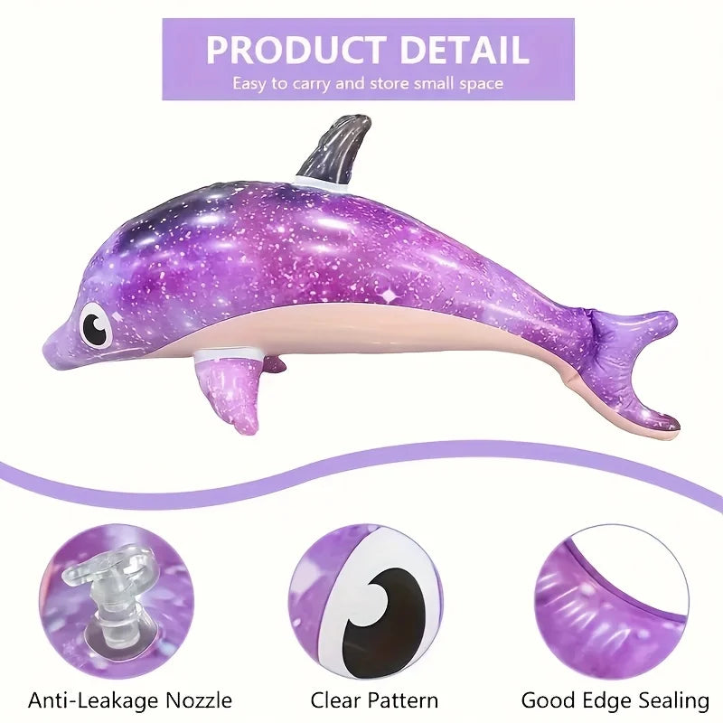 Colorful Inflatable Dolphins, Water Party Toys Dolphins, Suitable for Summer Pool, Beach Splashing Toys Pool Party Balloon Toys Oasis Select