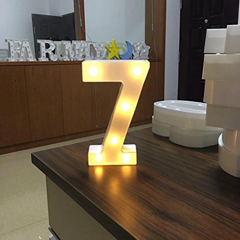 Light Up Letter Led Alphabet Number Plastic Battery Operated Party Sign Wedding Festival Stand Decoration No Batteries Included Oasis Select H
