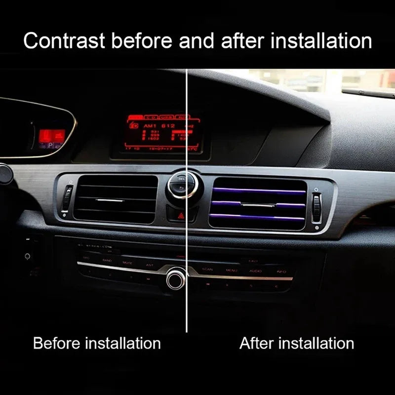10/20PCS 20cm Car Air Conditioner Outlet Decorative U Shape Moulding Trim Decor Strips Car Door Edge Corner Protector Oasis Select