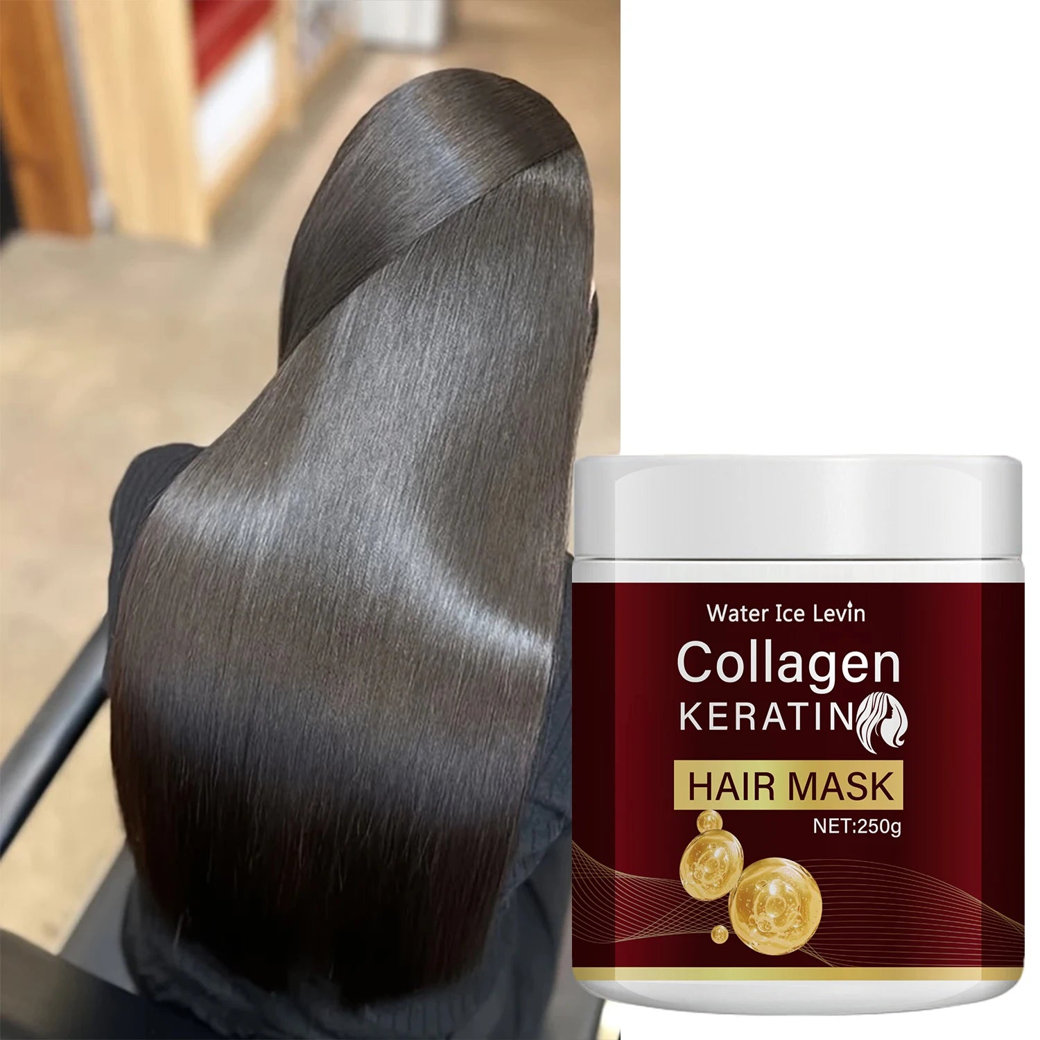 Collagen Keratin Hair Mask, Deeply Nourishes Dry and Damaged Hair, Enhances Elasticity—Rich in Moroccan Argan Oil, Deeply Moisturizes and Softens Oasis Select