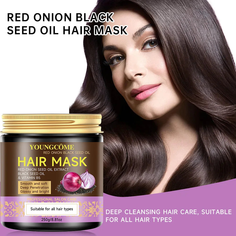 Red Onion & Black Seed Oil Hair Mask – Keratin & Argan Oil