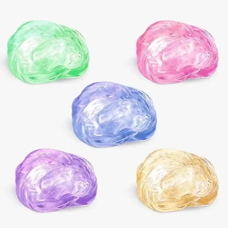 **Reusable Color Putty Liquid Crystal Bouncy Slime Toy Set Kid Safe Mud Stress Relief Toys Clay Handmade DIY Handgum Playdough Oasis Select