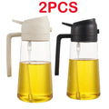 Olive Spray Dispenser Oil Dispenser Bottle for One Kitchen Oil Spray Oil Polisher Bottle Kitchen Storage for Camping Bbq Baking Oasis Select 2PCS-White Black