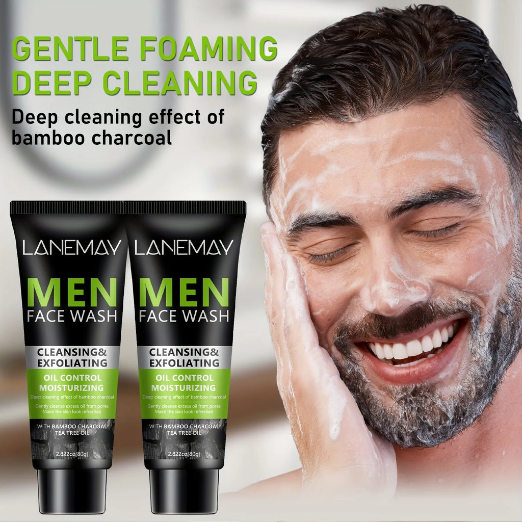 Lanemay Men's Volcanic Mud Face Wash – Oil Control & Cleanse Men's Face Wash Oasis Select 80g