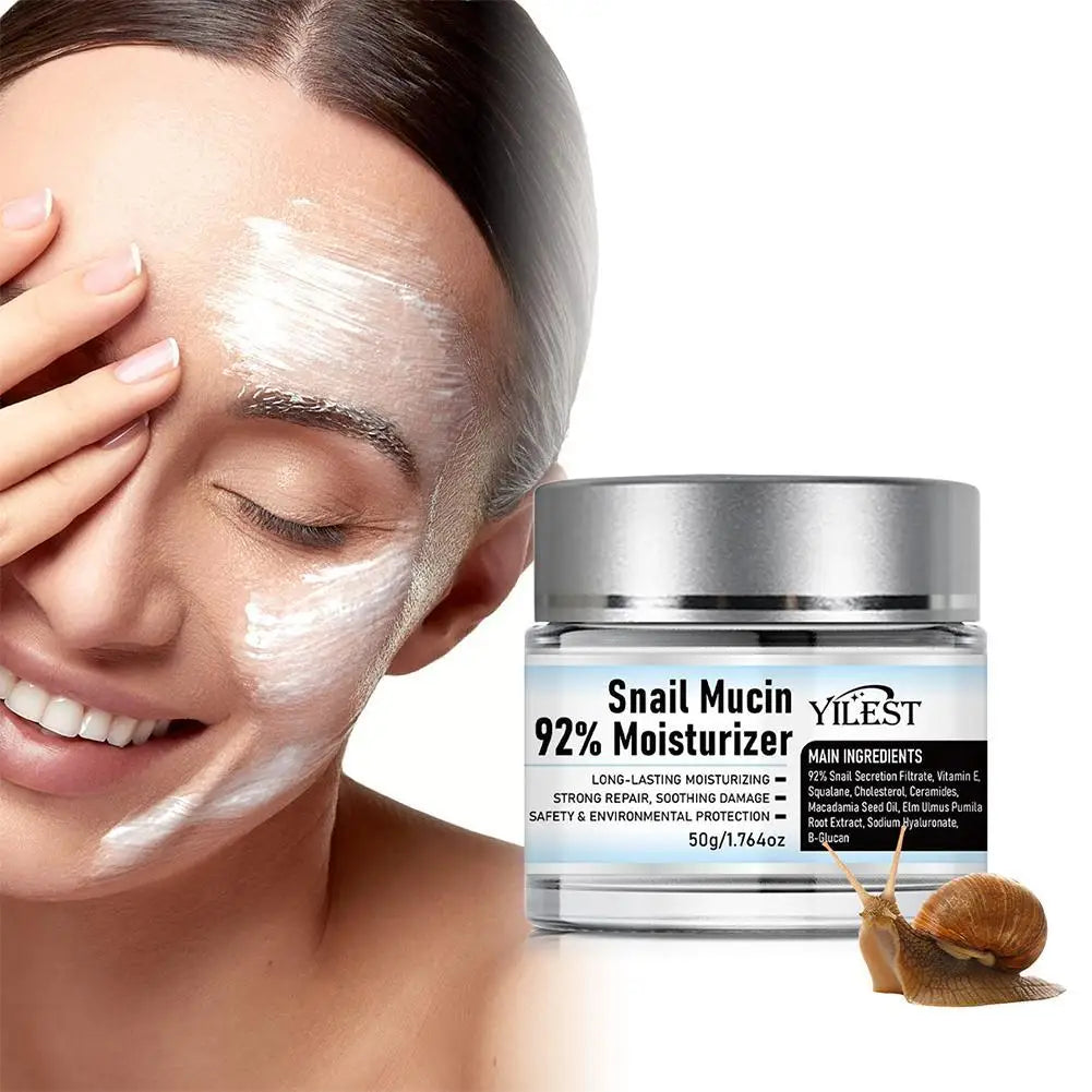 LAIKOU Snail Face Cream Hyaluronic Acid Moisturizer 25g/50g Snail Moisturizing Cream Oasis Select