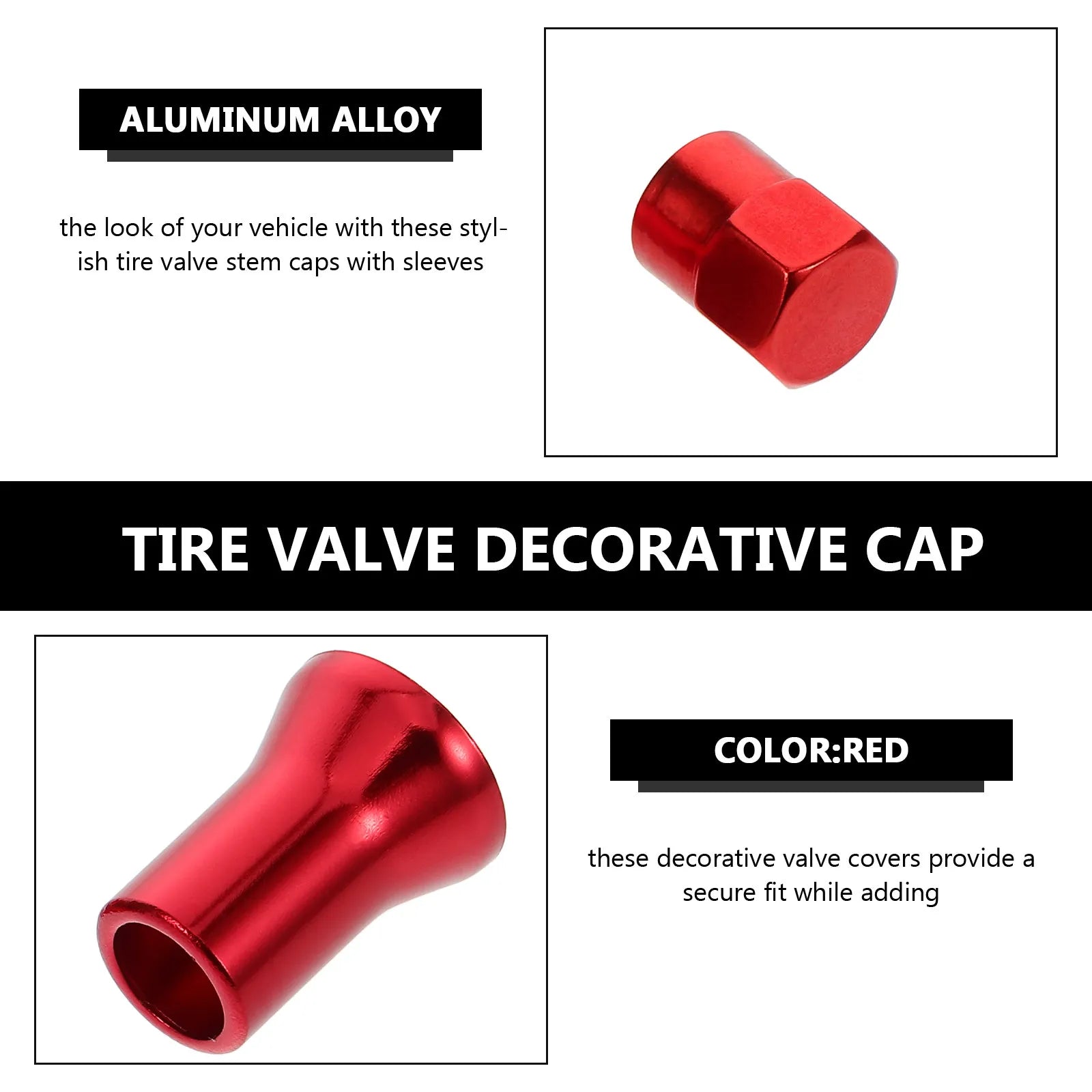8 Pcs Red Rubber Tire Valve Stem Caps With Sleeves Decorative Car Rim Valve Caps Truck Wheel Air Valve Covers Barrel Oasis Select