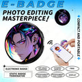 Anime E-Badge Display Pin | 1.5″ Touch Screen LED Smart Badge