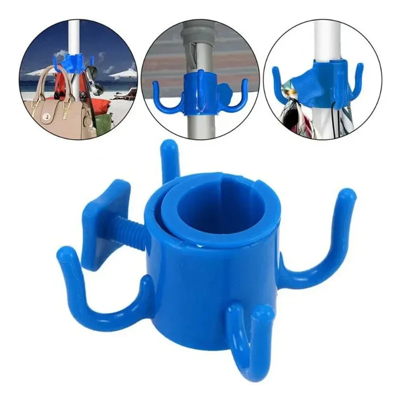 Beach Umbrella Hanging Hook, 4-prongs Plastic Umbrella Hook Hanging For Towels/Hats/Clothes/Camera/Sunglasses/Bags-Accessories Oasis Select