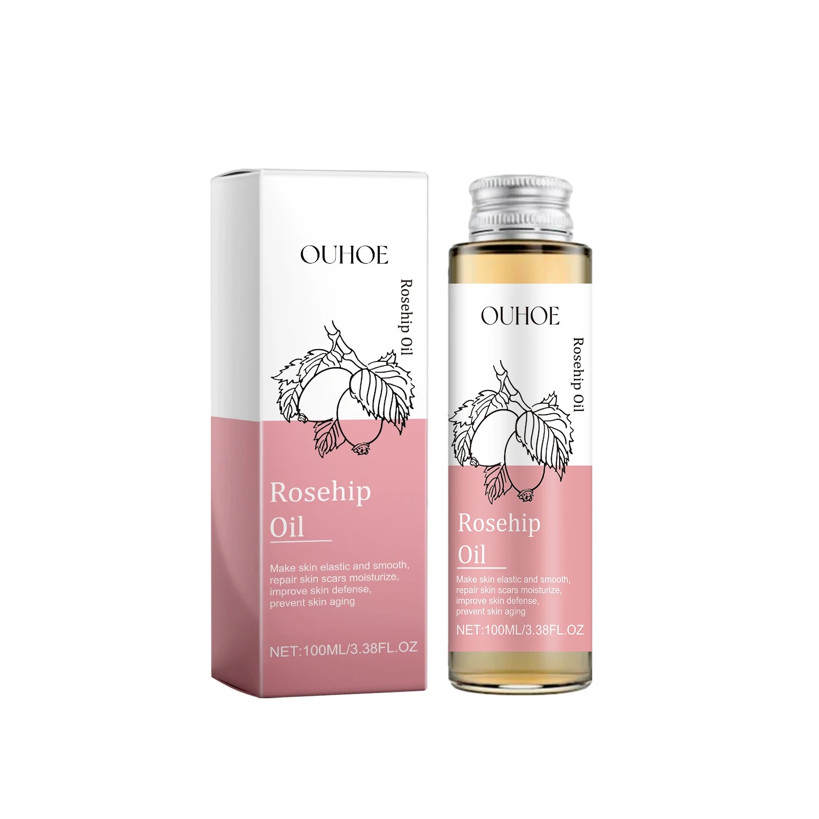 100% Pure Cold Pressed Virgin Premium Grade For Dry & Damaged Skin, Hair, Face, Body, Scalp & Nails Oasis Select Rosehip