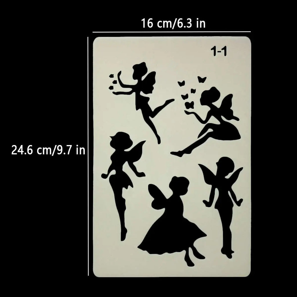 12PCS DIY painting template alphabet painting scrapbook stamping relief decorative paper card template Oasis Select