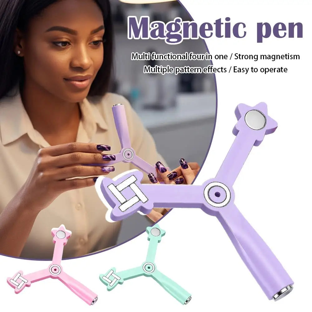 4-in-1 Cat Eye Magnet Nail Art Tool | Multi-Style Magnetic Stick Nail Art Magnet Tool Oasis Select